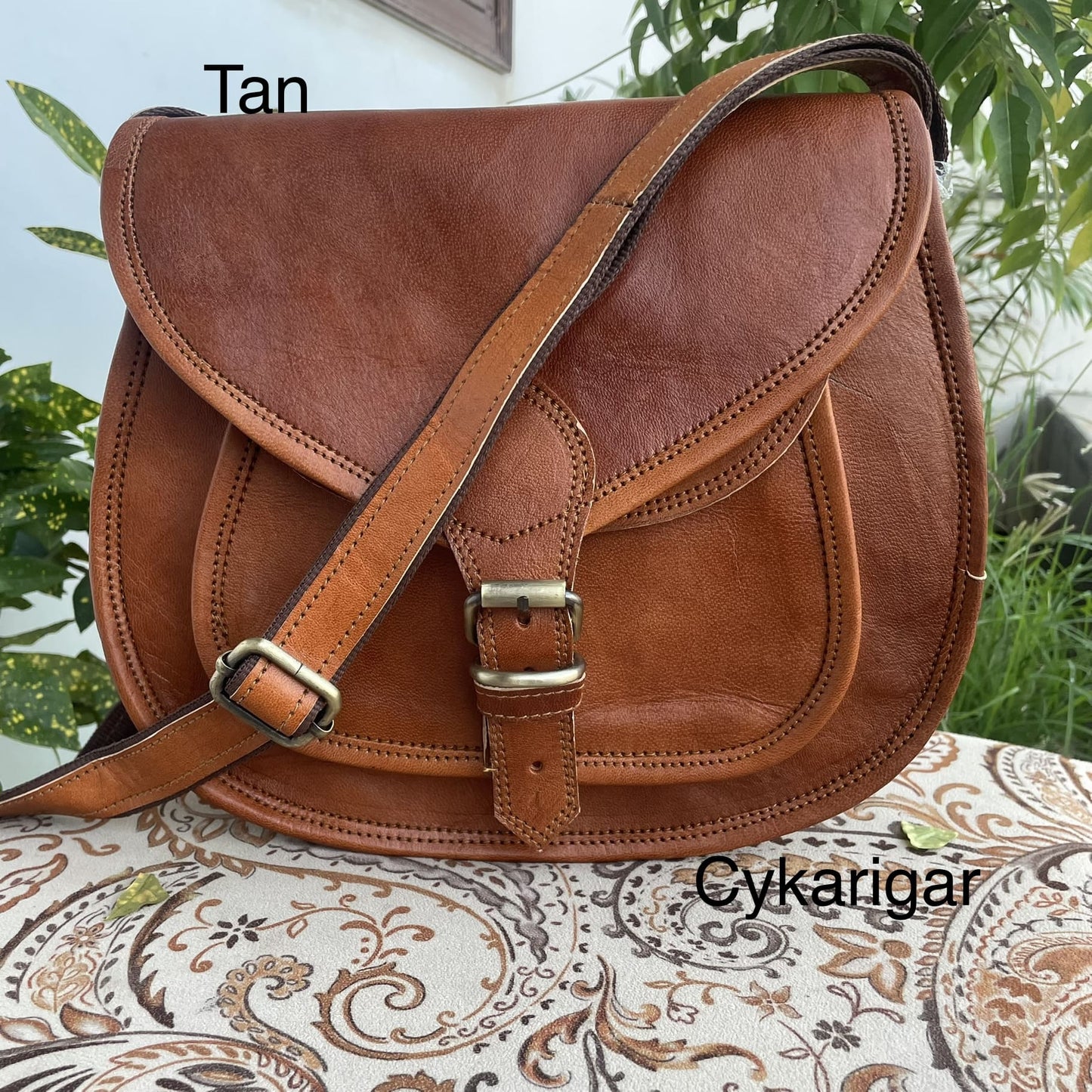 Handmade Leather Crossbody Bag For Women