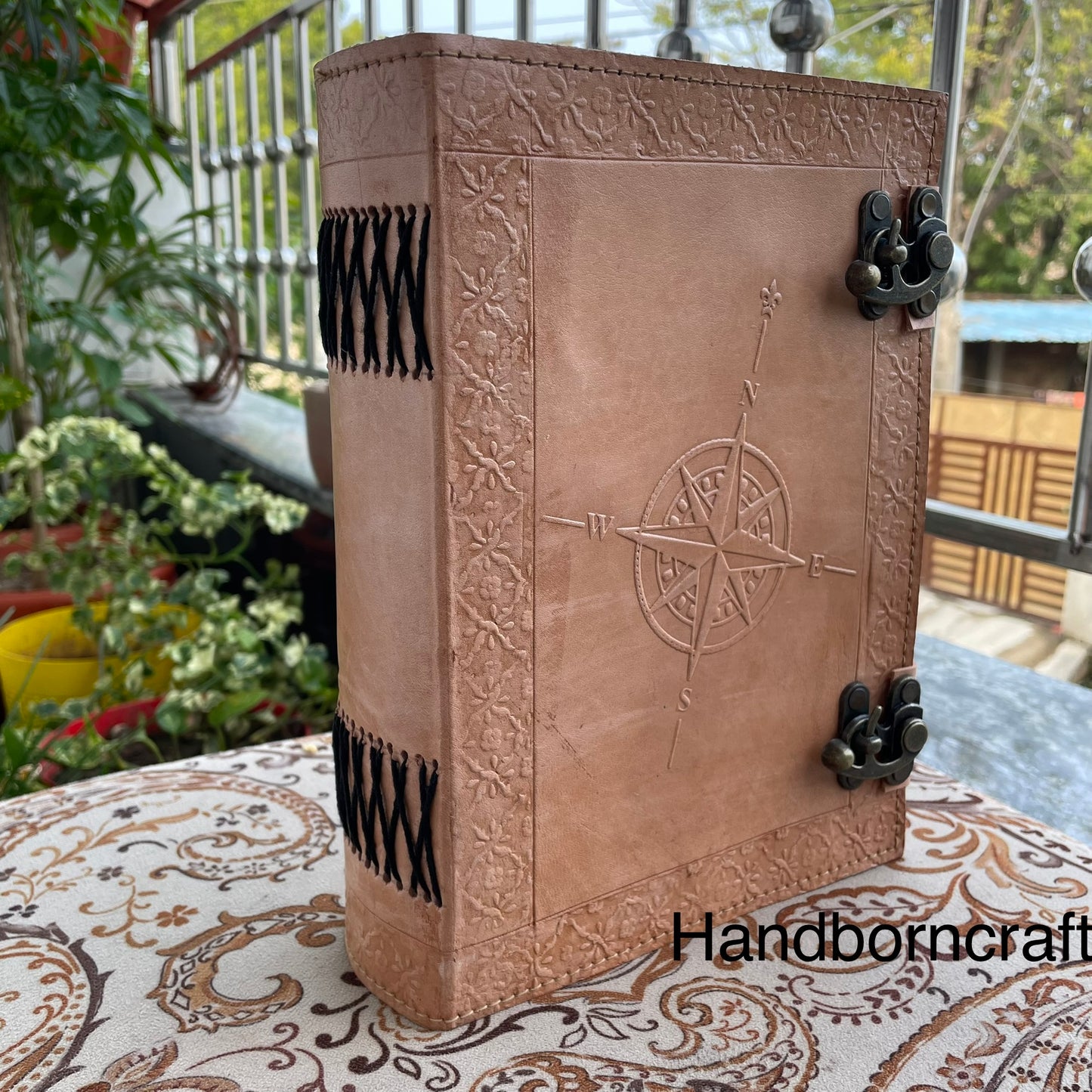 Leather Journal Compass Spell Book Of Shadow Journal With Lined/Unlined Pages