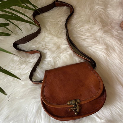 Handmade Leather Crossbody Bag For Women