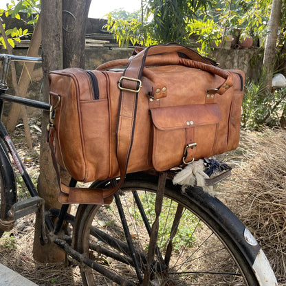 Handmade Personalized 20, 24, 30, 32 Inch Leather Duffle Bag