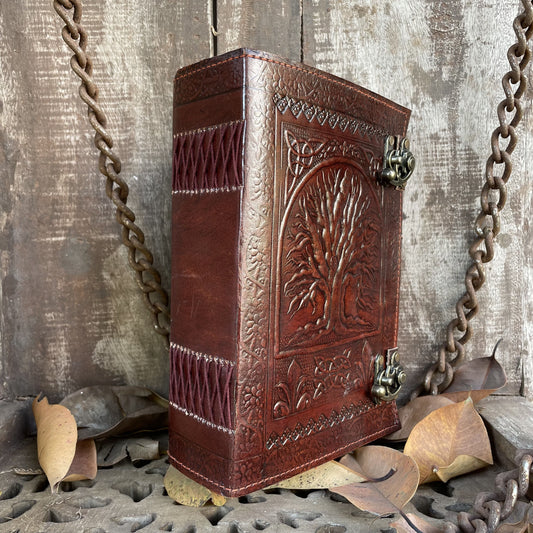 Tree Of Life Handmade Leather Journal, Leather Notebook - 600 Unlined- Lined Pages