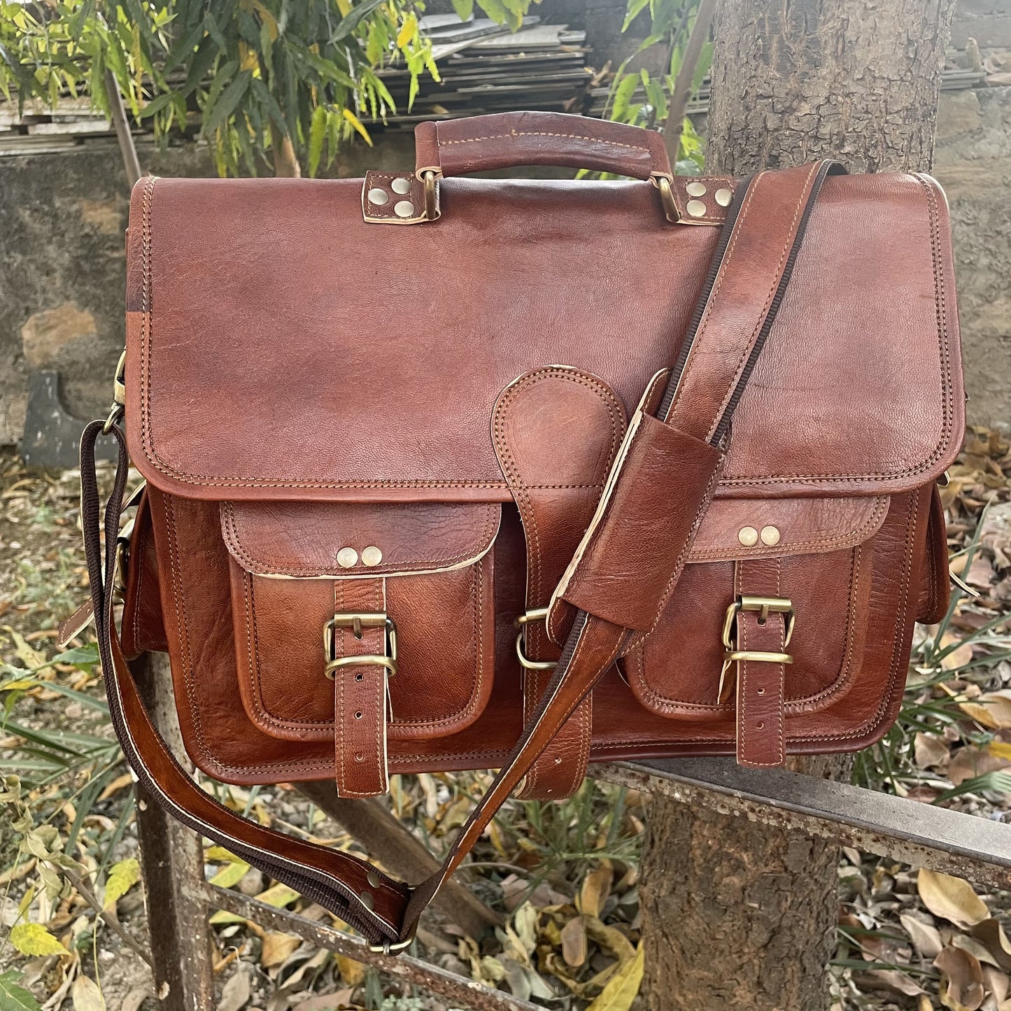 Leather Messenger Bag for Laptop Bag Briefcase, Leather Bag