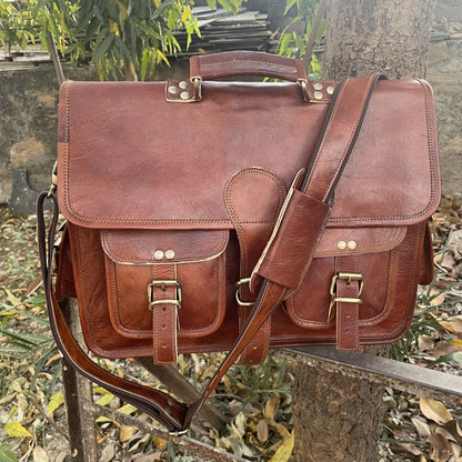 Leather Messenger Bag for Laptop Bag Briefcase, Leather Bag