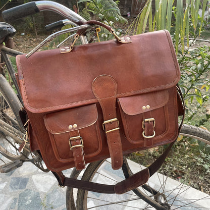Leather Messenger Bag for Laptop Bag Briefcase, Leather Bag