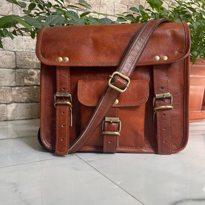 Leather Messenger Bag for Laptop Bag Briefcase, Leather Bag