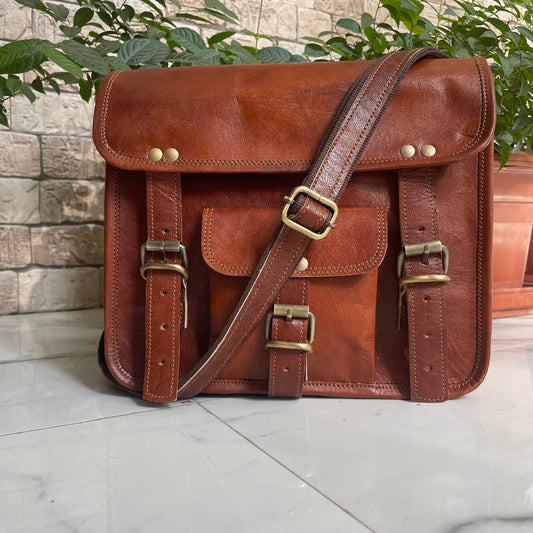 Leather Messenger Bag for Laptop Bag Briefcase, Leather Bag