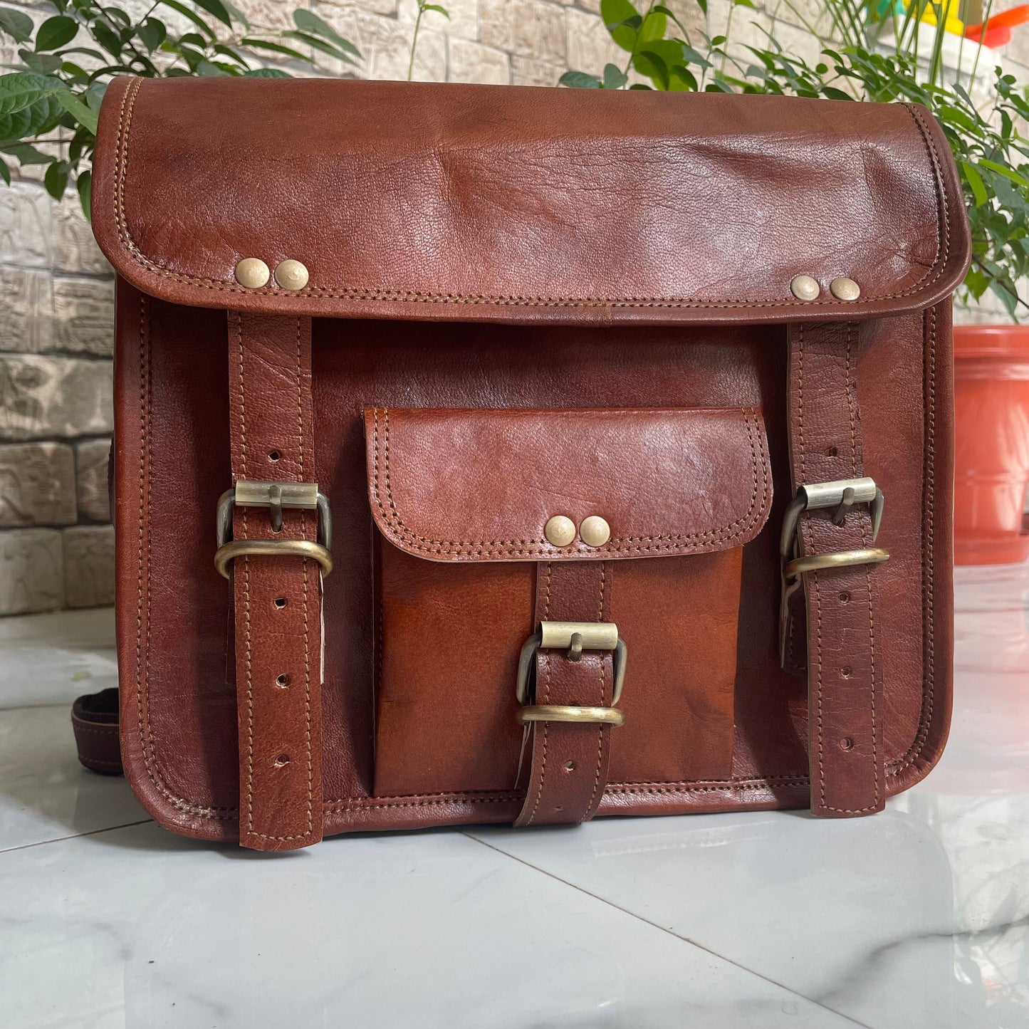 Leather Messenger Bag for Laptop Bag Briefcase, Leather Bag