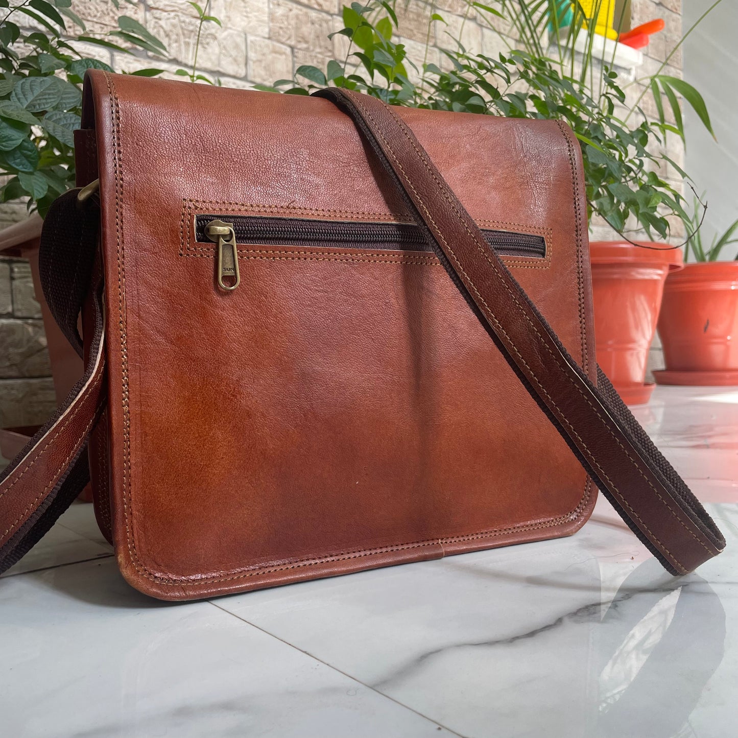 Leather Messenger Bag for Laptop Bag Briefcase, Leather Bag