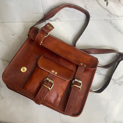Leather Messenger Bag for Laptop Bag Briefcase, Leather Bag