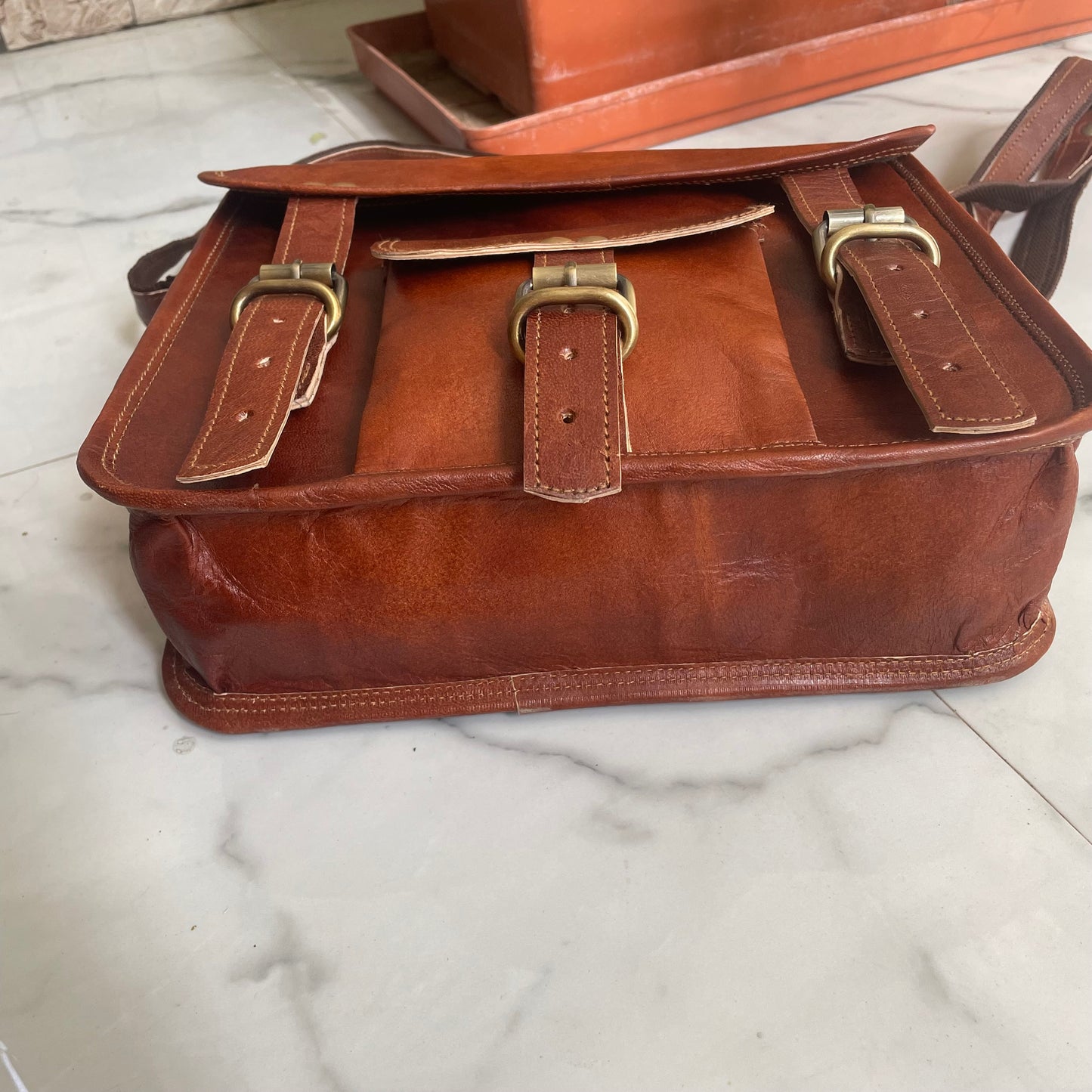 Leather Messenger Bag for Laptop Bag Briefcase, Leather Bag