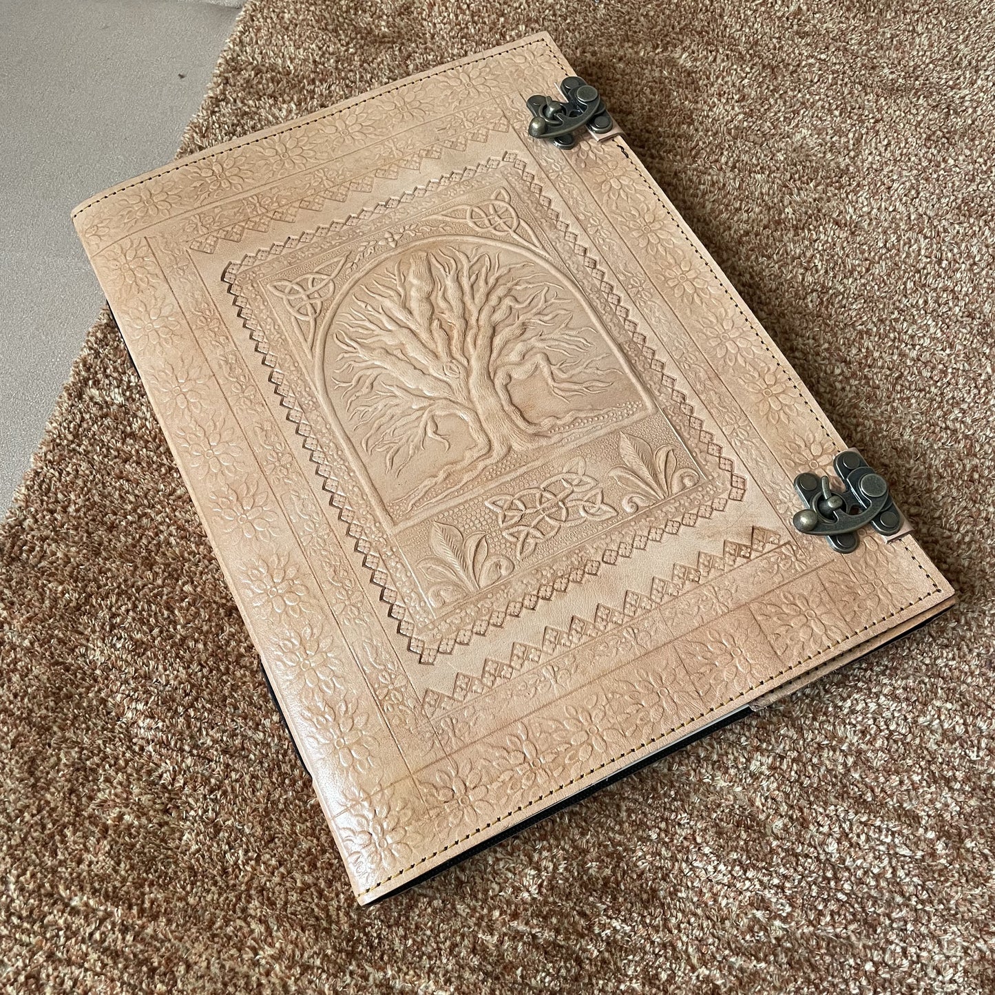 Tree Of Life Handmade Leather Journal, Leather Notebook - 200 Unlined- Lined Pages