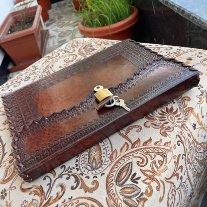 Handmade Journal With Lock And Key, Personalized Diary With Lock And Key - 200 Unlined- Lined Pages