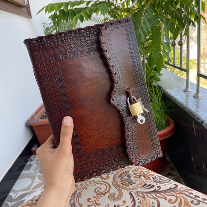 Handmade Journal With Lock And Key, Personalized Diary With Lock And Key - 200 Unlined- Lined Pages