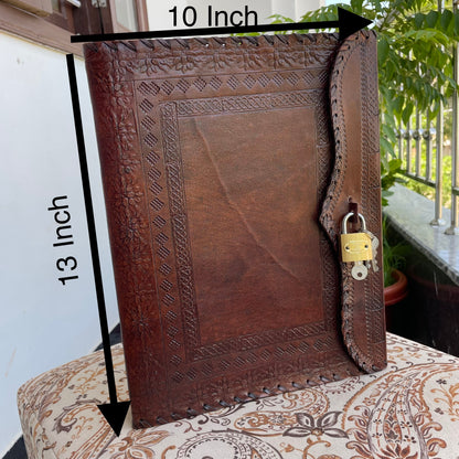Handmade Journal With Lock And Key, Personalized Diary With Lock And Key- 400 Unlined- Lined Pages