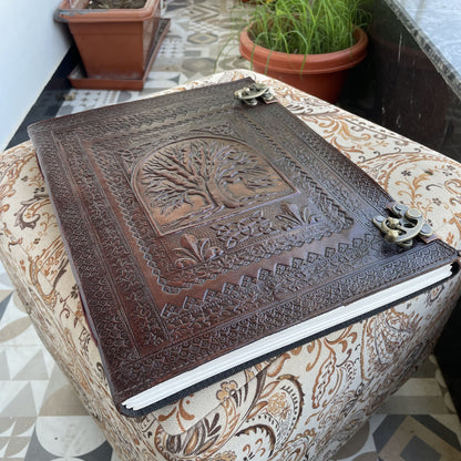 Tree Of Life Handmade Leather Journal, Leather Notebook - 200 Unlined- Lined Pages