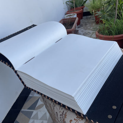 Handbound Leather Journal, Leather Notebook -600 Unlined- Lined Pages