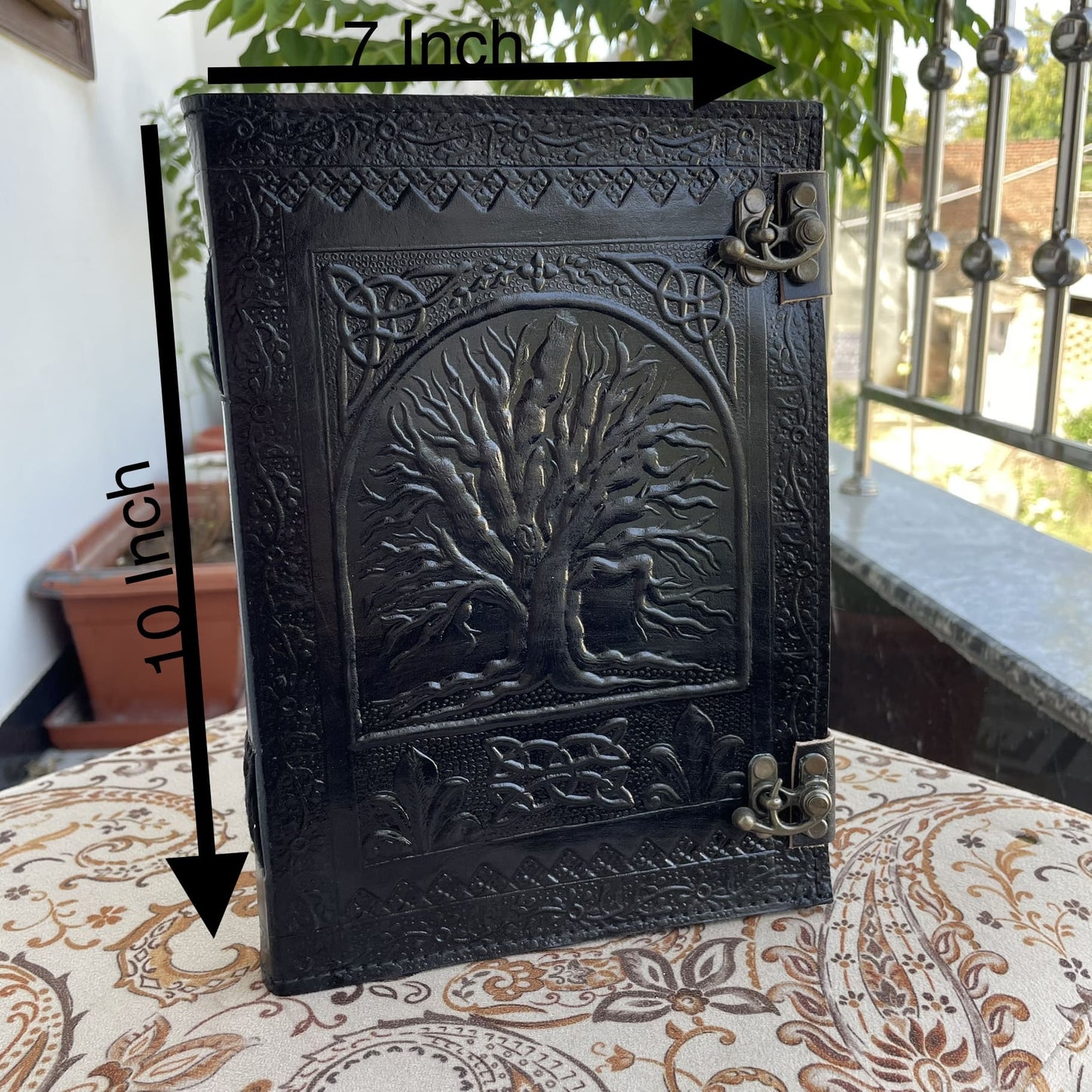 Tree Of Life Handmade Leather Journal, Leather Notebook - 400 Unlined- Lined Pages