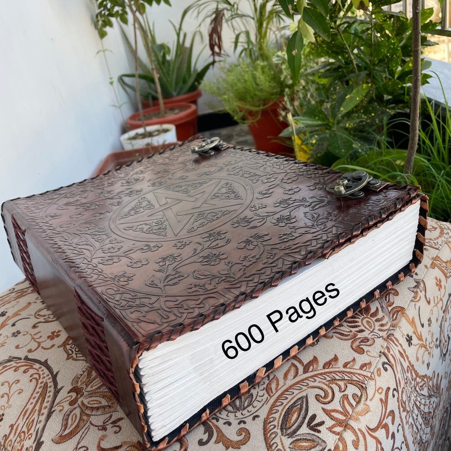 Personalized Leather journal Book Of Shadows, Pentagram Journal With Lined/Unlined Pages