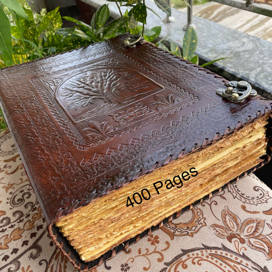 Tree Of Life Handmade Leather Journal, Leather Notebook Vintage Pages Book