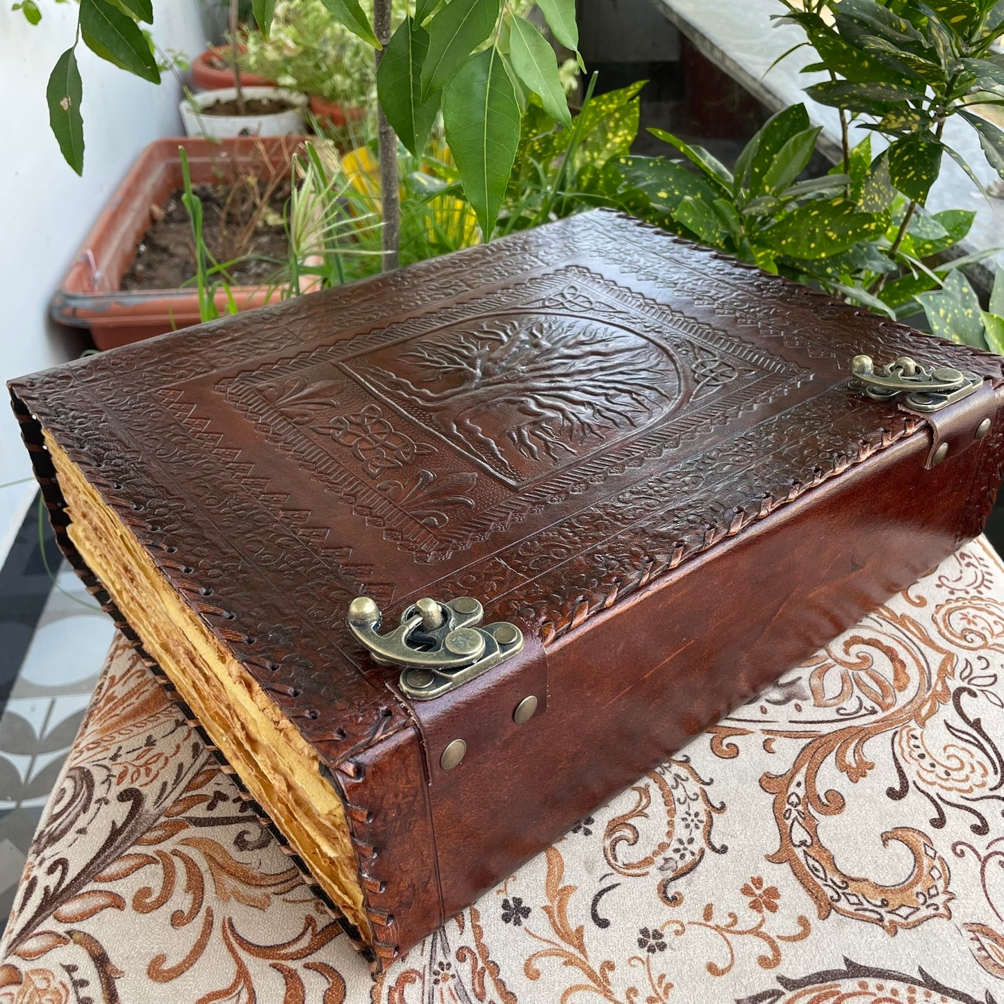 Tree Of Life Handmade Leather Journal, Leather Notebook Vintage Pages Book