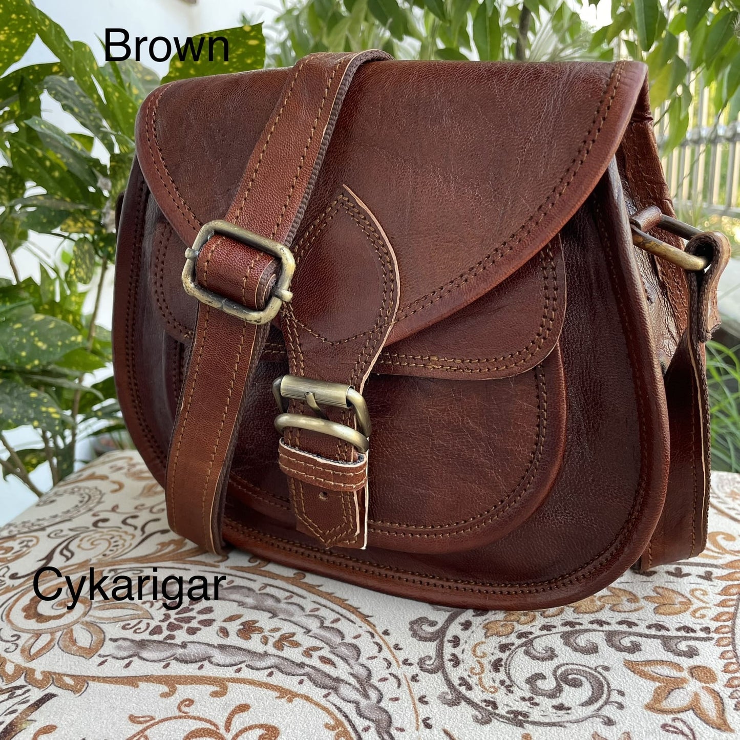 Handmade Leather Crossbody Bag For Women