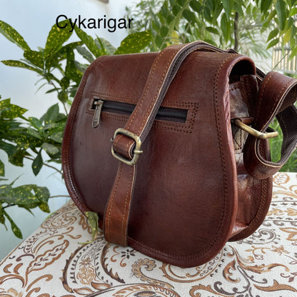 Handmade Leather Crossbody Bag For Women