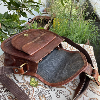 Handmade Leather Crossbody Bag For Women
