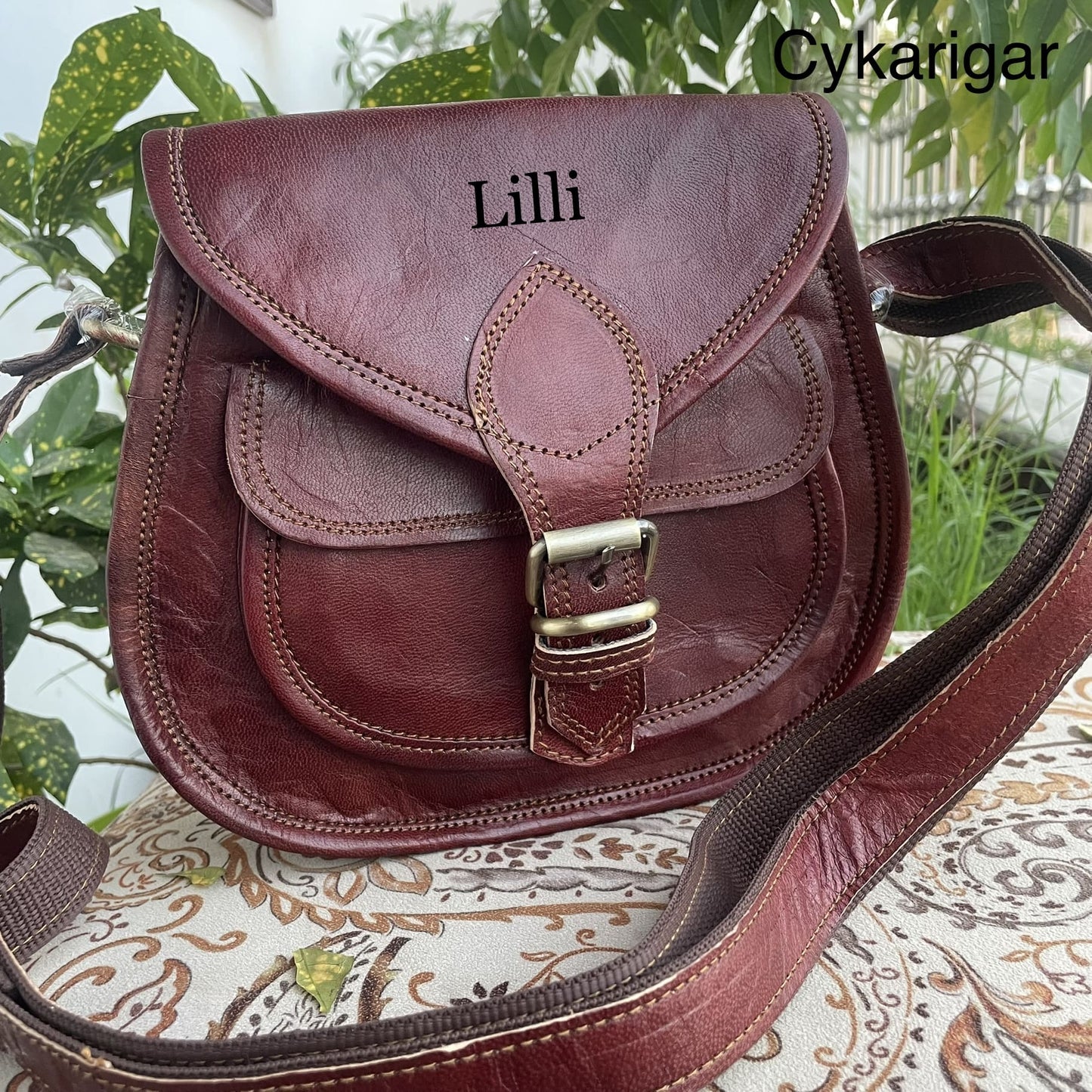 Handmade Leather Crossbody Bag For Women