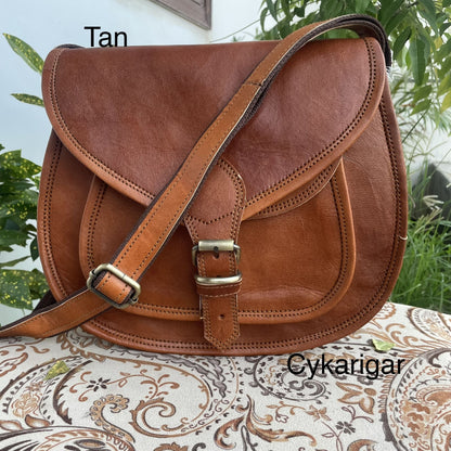 Handmade Leather Crossbody Bag For Women