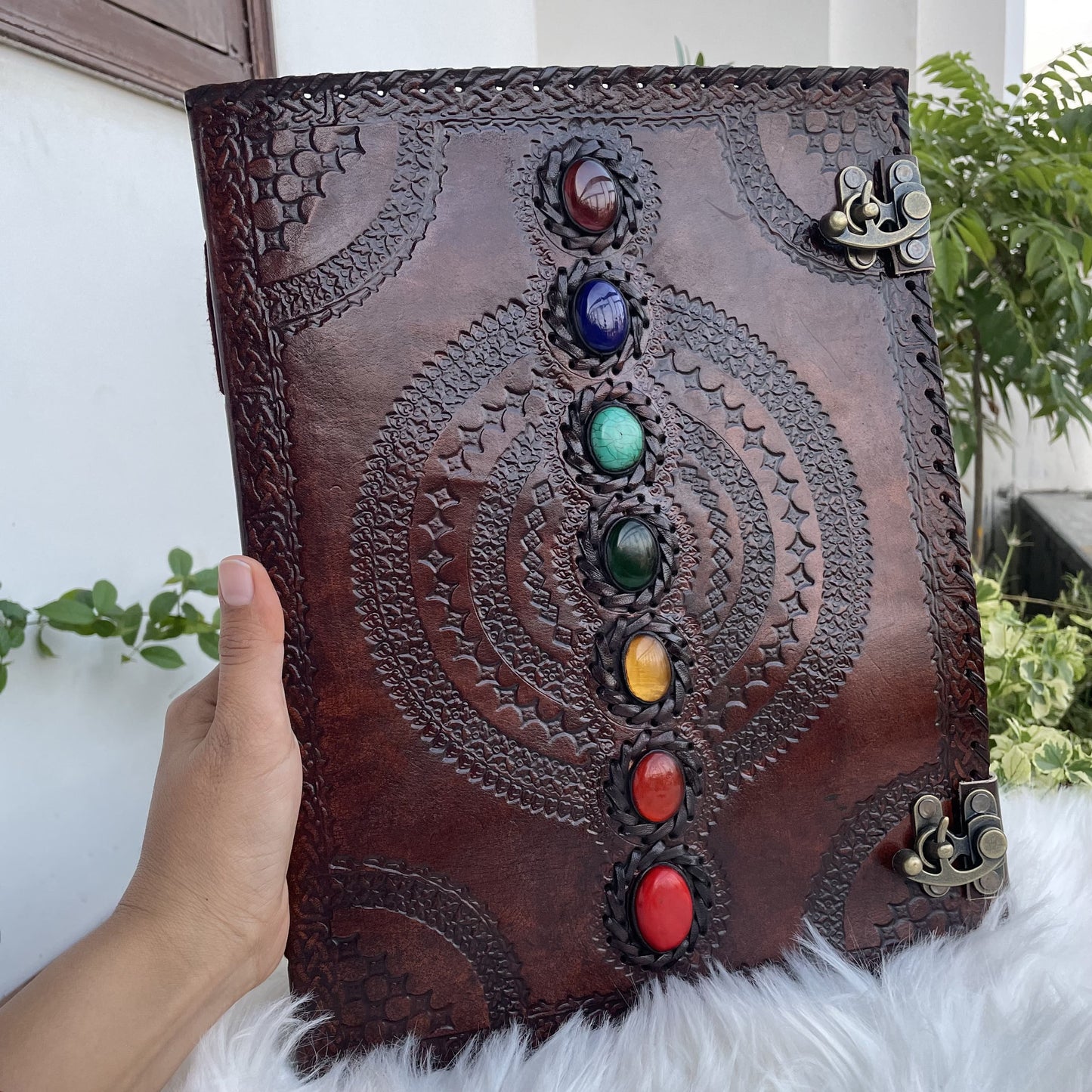 Handbound Leather Journal, Leather Notebook -600 Unlined- Lined Pages