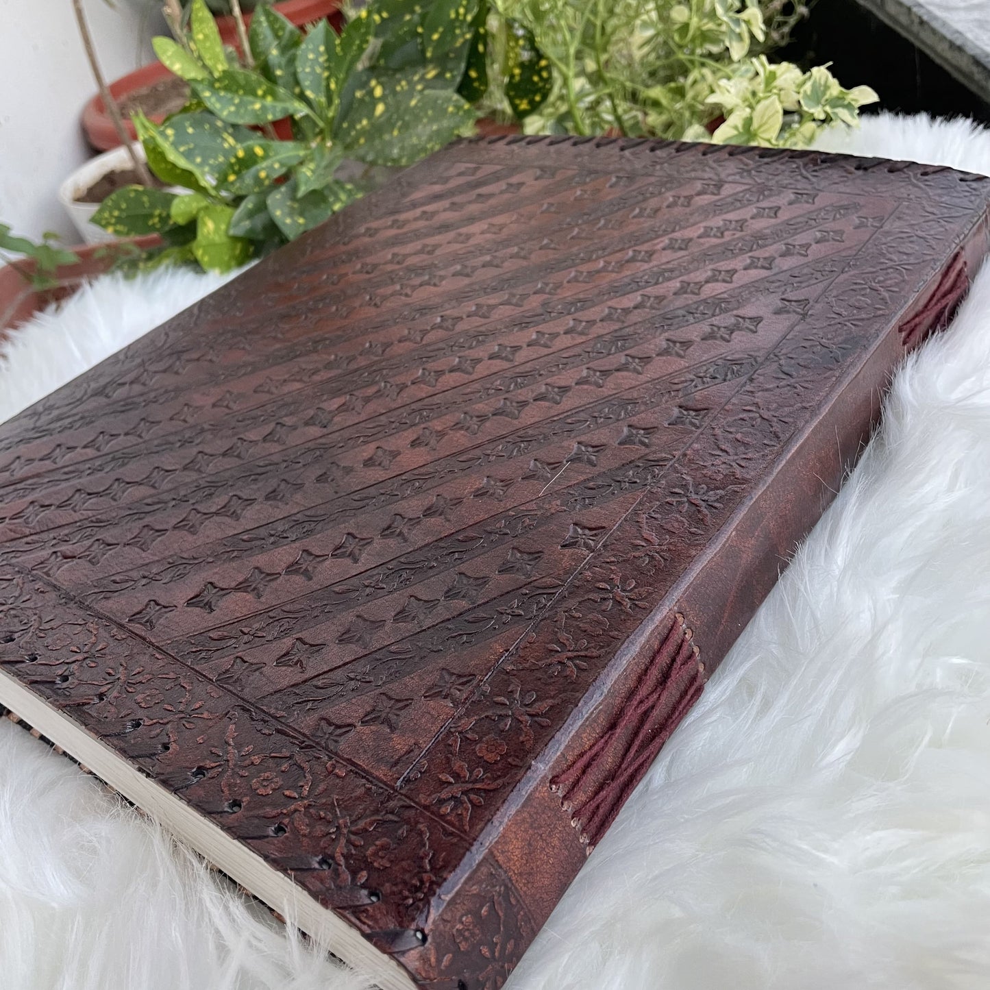 Handbound Leather Journal, Leather Notebook - 200 Unlined- Lined Pages