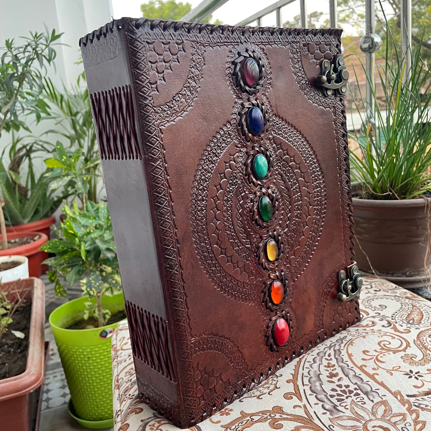 Handbound Leather Journal, Leather Notebook -600 Unlined- Lined Pages