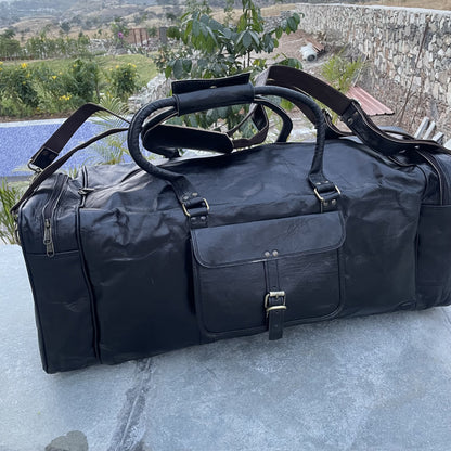 Handmade Personalized 20, 24, 30, 32 Inch Leather Duffle Bag