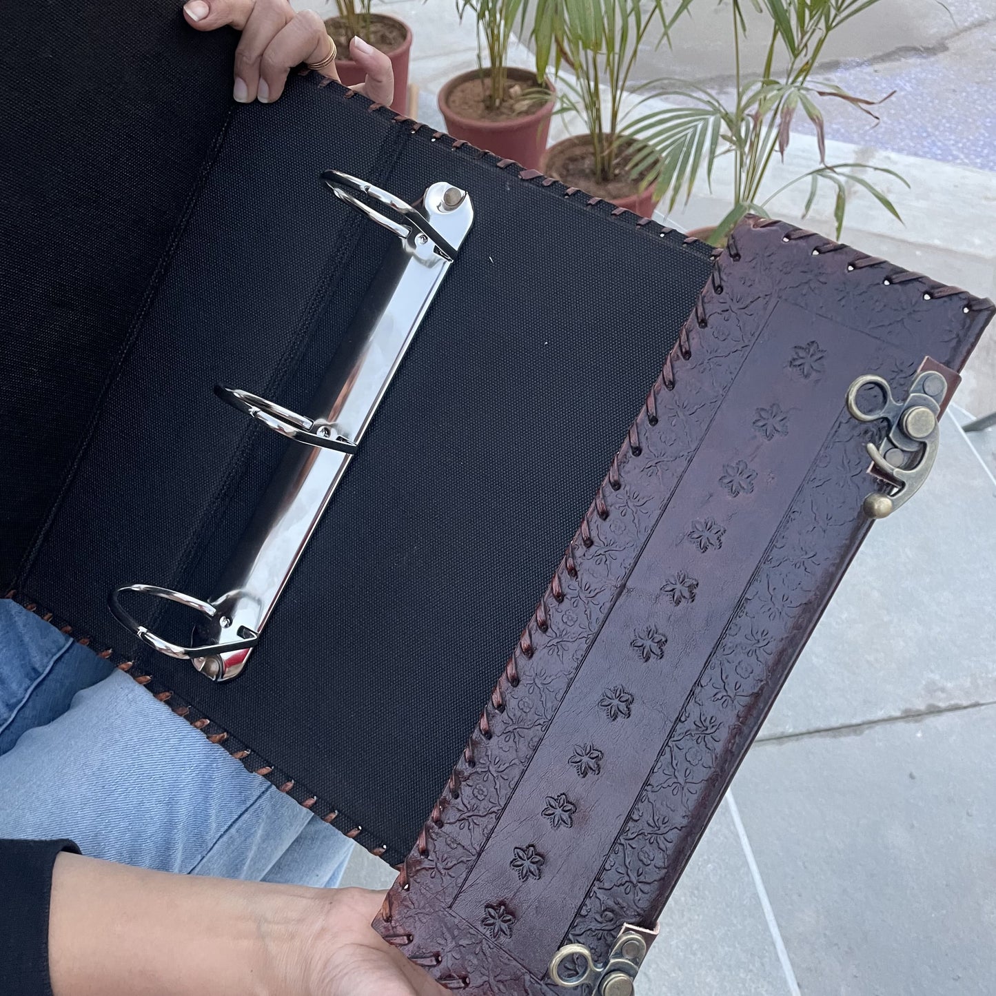 Leather Ring Binder, Leather Portfolio for Men