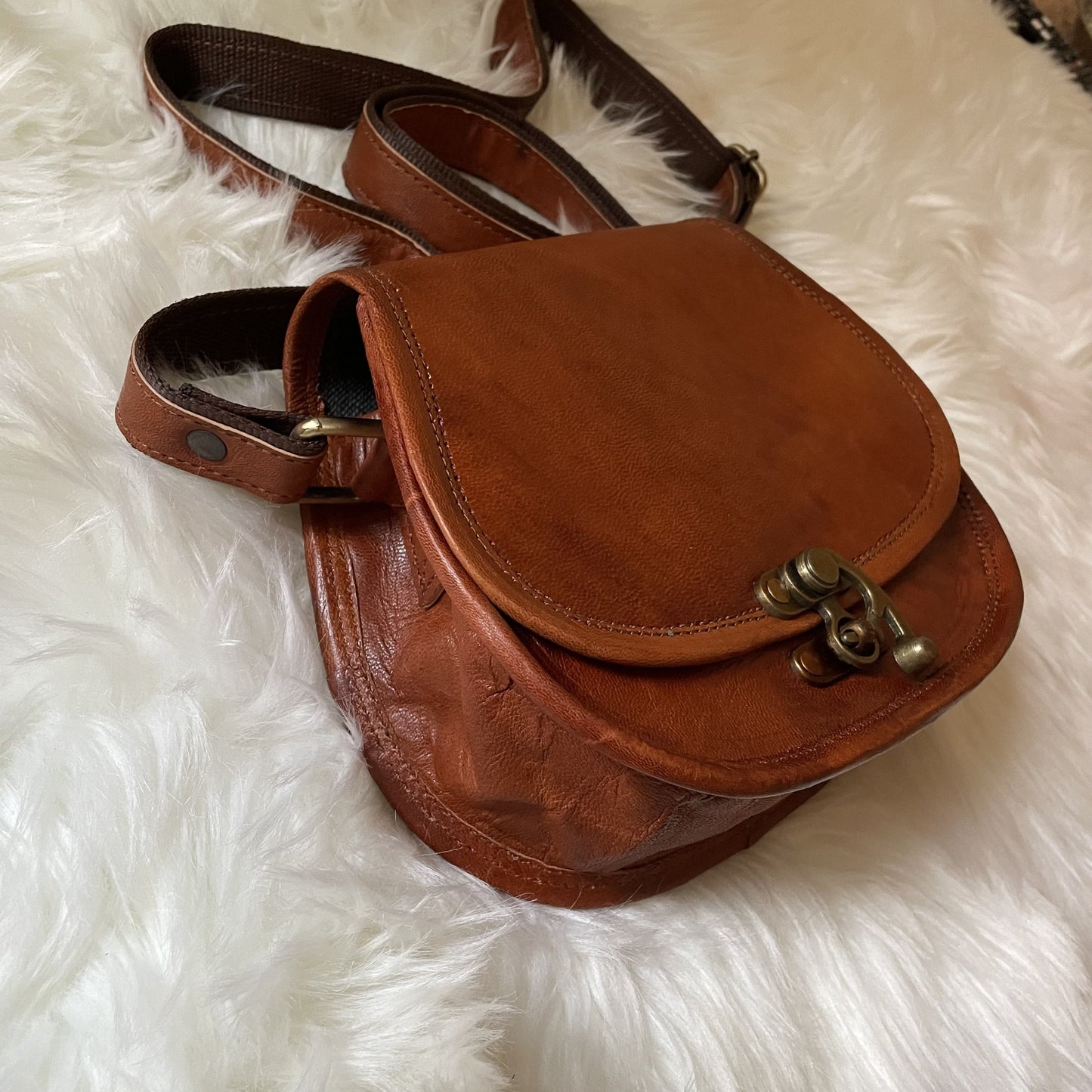 Handmade Leather Crossbody Bag For Women