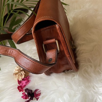 Handmade Leather Crossbody Bag For Women