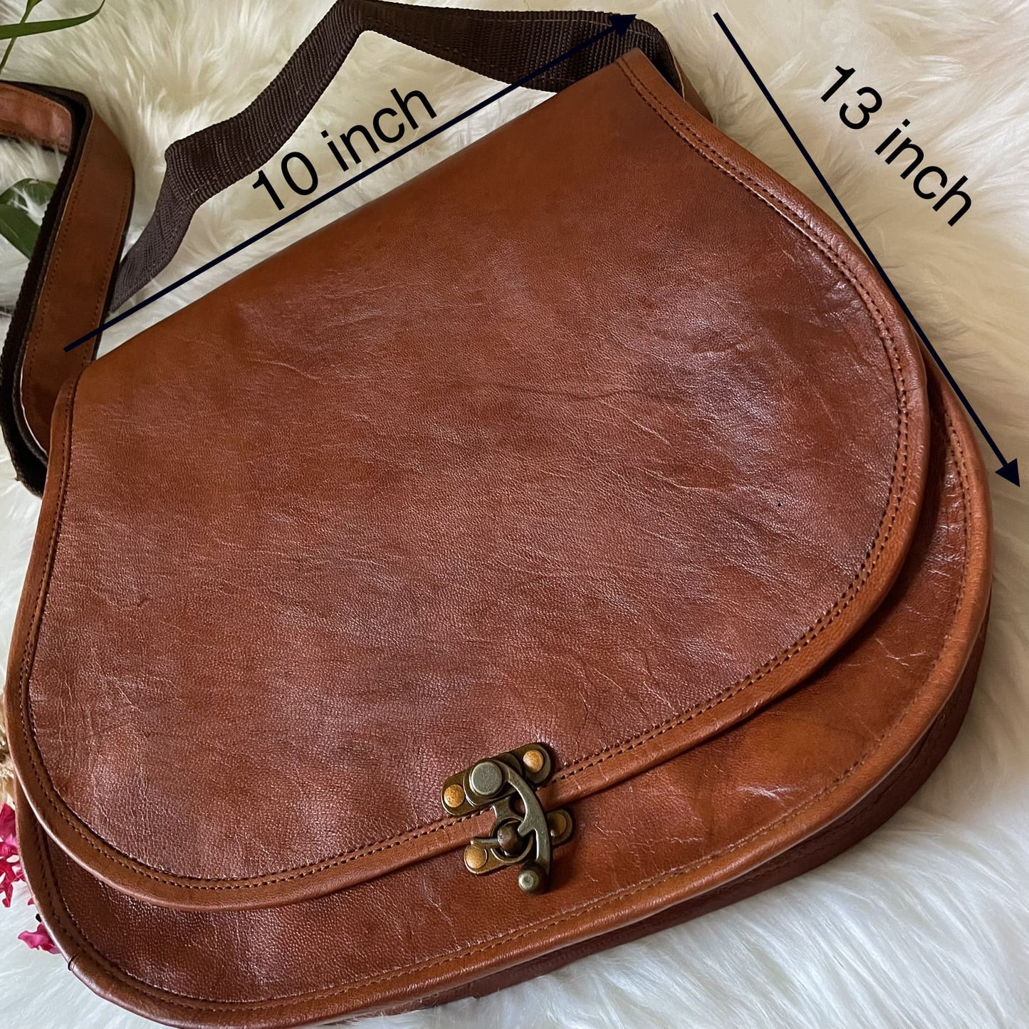 Handmade Leather Crossbody Bag For Women