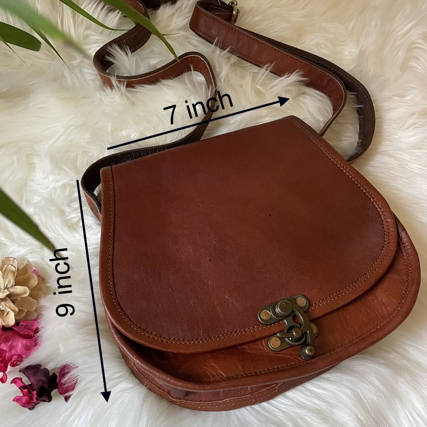 Handmade Leather Crossbody Bag For Women