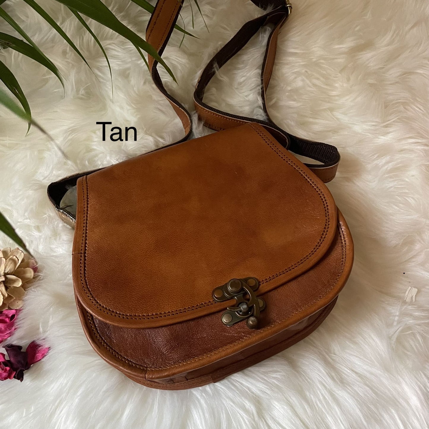 Handmade Leather Crossbody Bag For Women