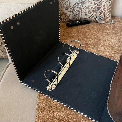 Leather Ring Binder, Leather Portfolio for Men