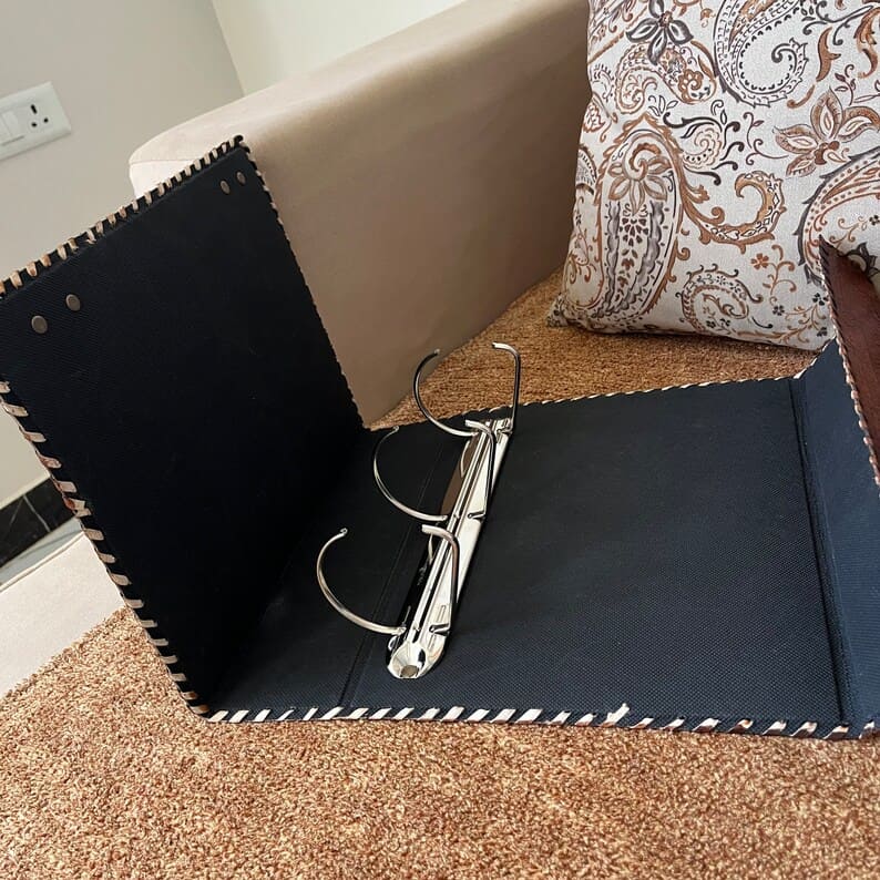 Leather Ring Binder, Leather Portfolio for Men