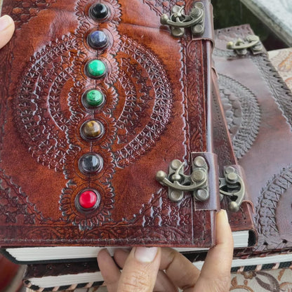 Handbound Leather Journal, Leather Notebook -600 Unlined- Lined Pages