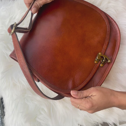 Handmade Leather Crossbody Bag For Women